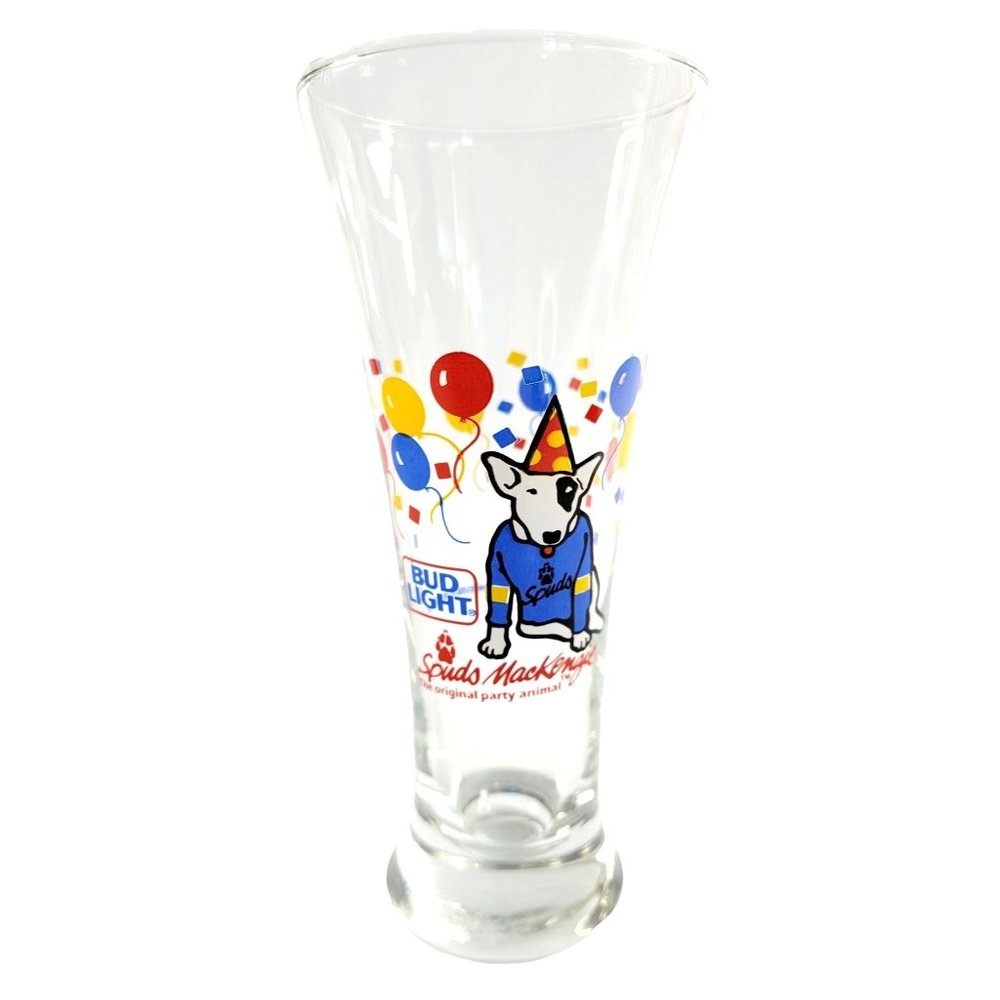 Vintage Bud Light Spuds Mackenzie The Original Party Animal Glass 1987